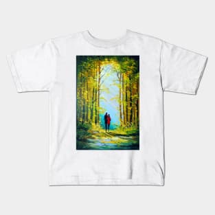 Autumn walk in the woods Kids T-Shirt